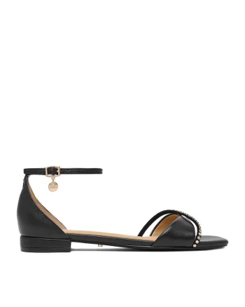 Sandale dama,  piele naturala, negre