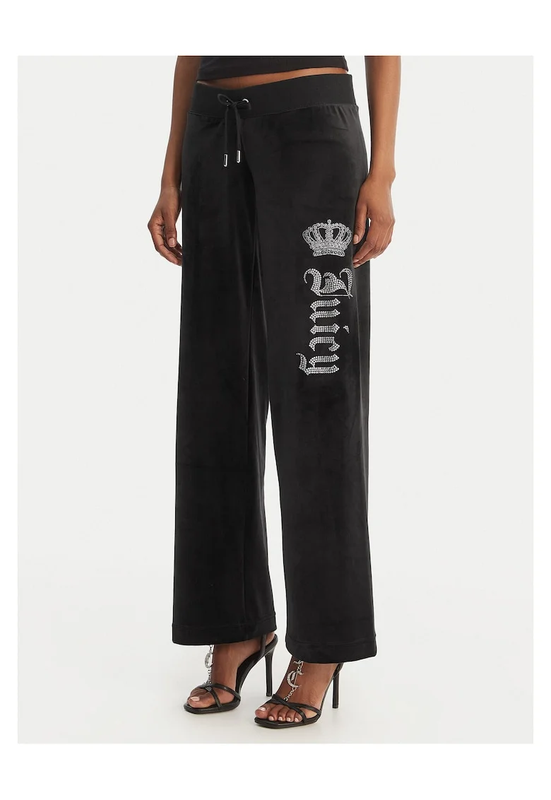 Pantaloni dama,  poliester, negru,