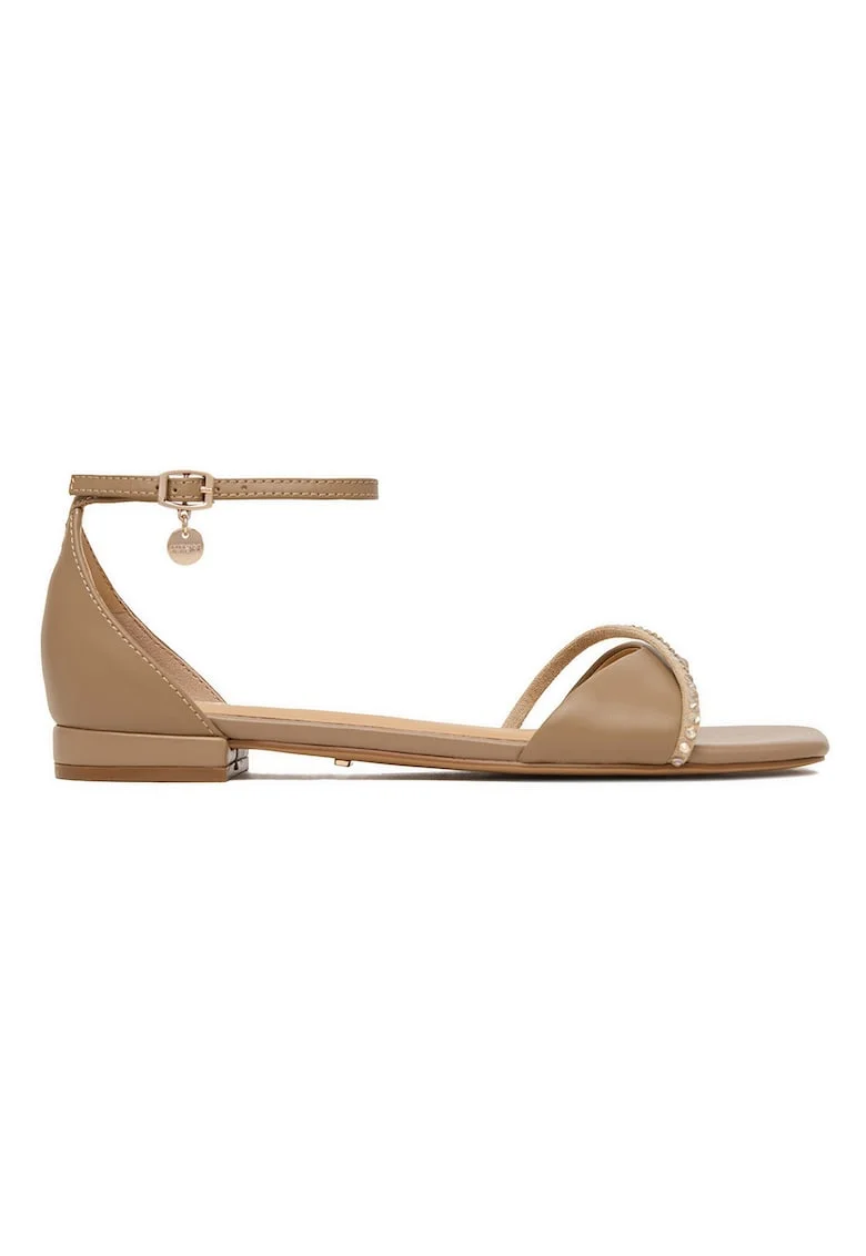 Sandale dama,  piele naturala, bej