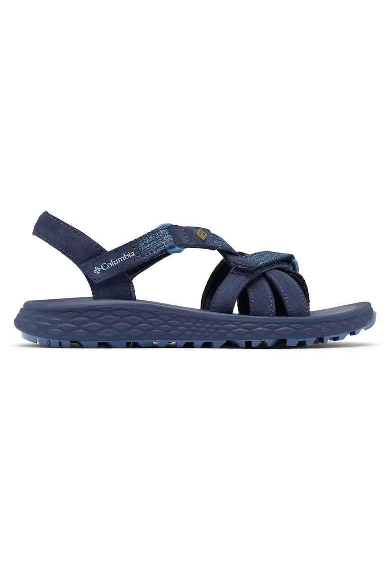 Sandale dama,  velcro, albastru, textil