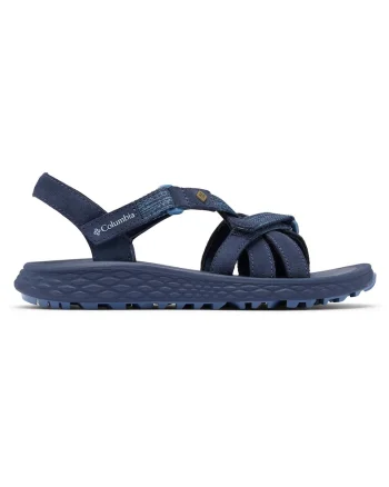 Sandale dama,  velcro, albastru, textil