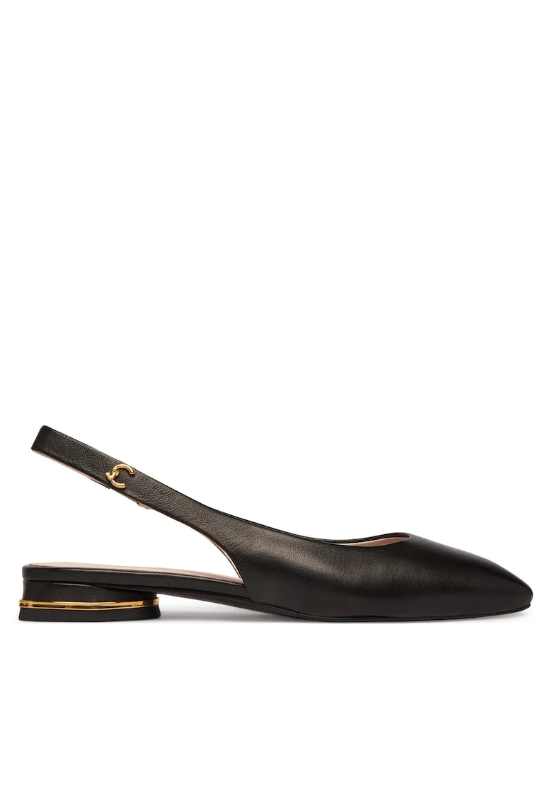 Balerini E4 U1L 21 03 01,  Piele naturala, Negru,