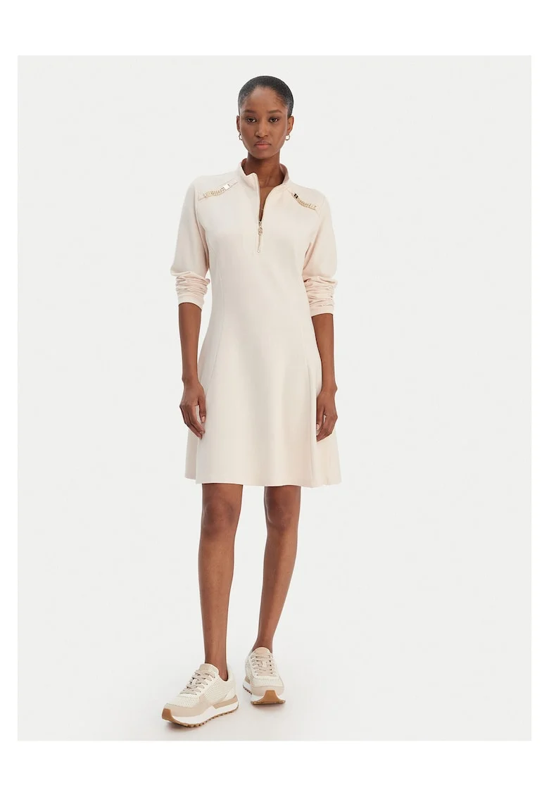 Rochie casual,  viscoza, roz