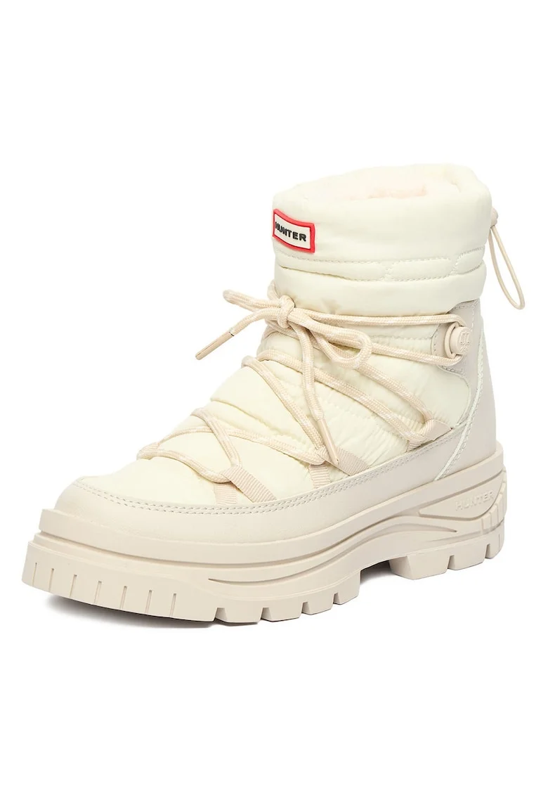 Cizme dama,  bej, flatform, material textil