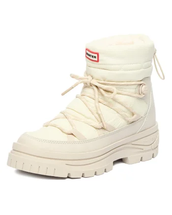 Cizme dama,  bej, flatform, material textil