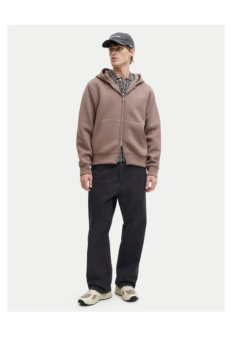 Pantaloni barbati,  din bumbac organic, fermoar, negru