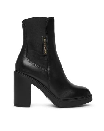 Botine femeie,  piele naturala, negru,