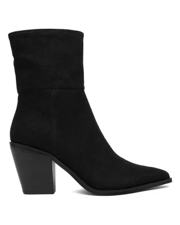 Botine femeie,  textil, negru,