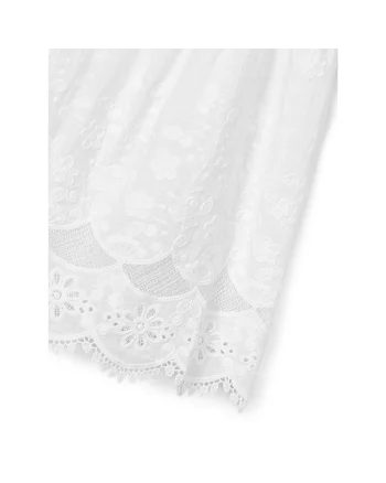 Rochie fete,  bumbac, alb, fermoar
