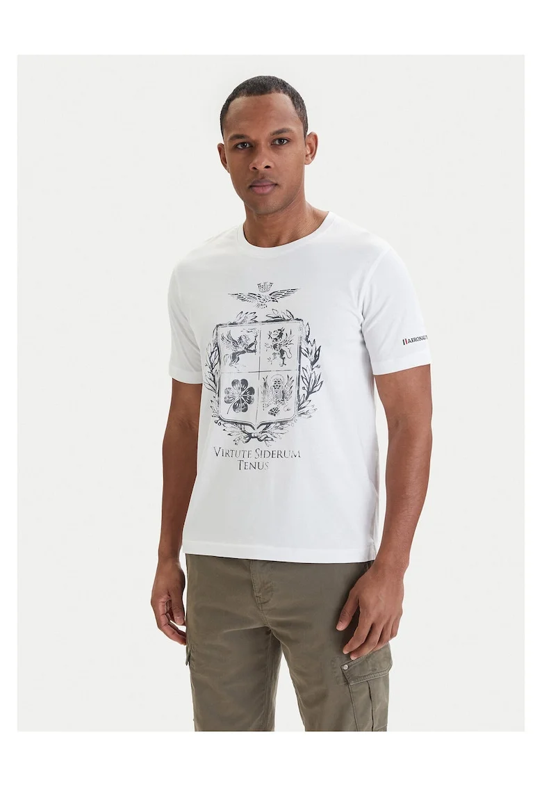 Tricou Barbati,  Bumbac, Alb,