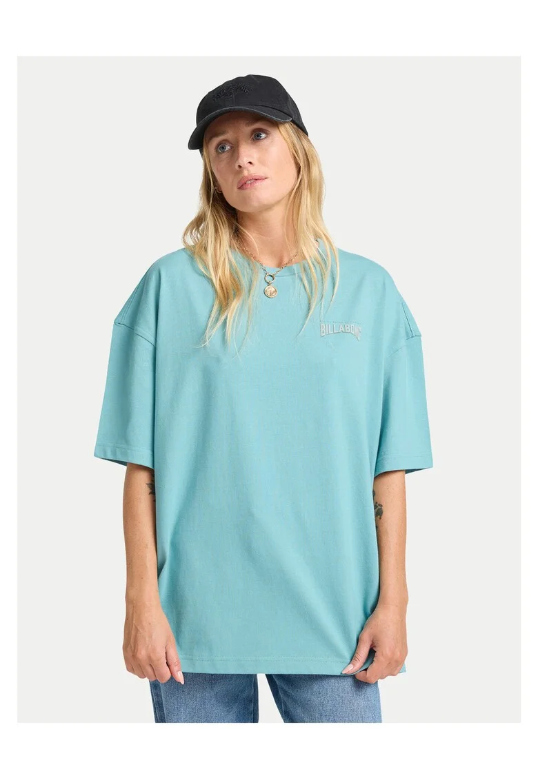 Tricou dama,  lejer, turcoaz, bumbac