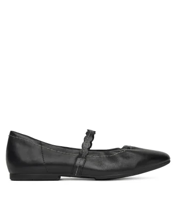 Balerini dama,  piele naturala, negru, eleganta si confort