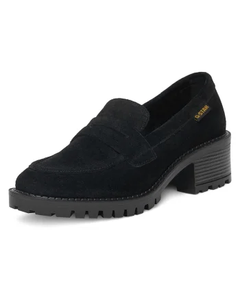 Mocasini dama,  piele naturala, negru,