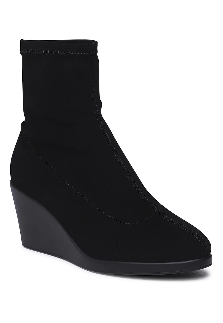 Botine femei,  material textil, negru, 38 EU,