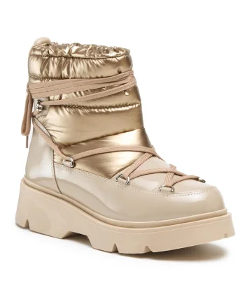 Botine femeie,  material textil, bej,