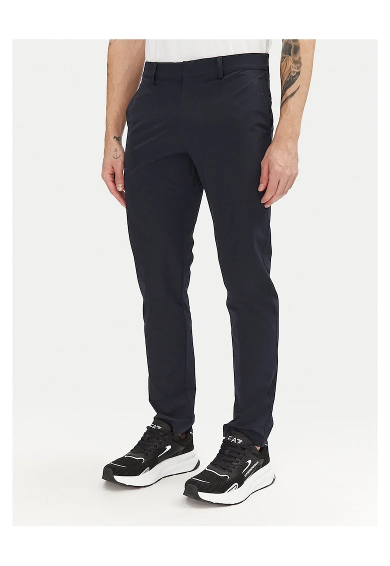 Pantaloni barbati,  slim fit, bleumarin, poliamida,