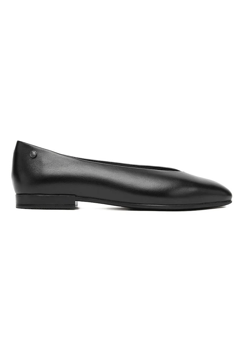 Balerini dama,  piele naturala, negru,