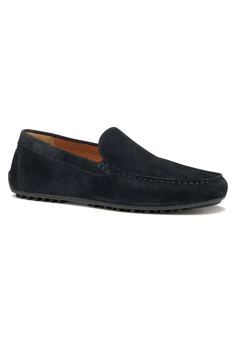 Mocasini barbati,  piele naturala, albastru