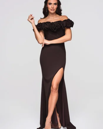 Rochie de seara  LA-OM-DLR178, Maro