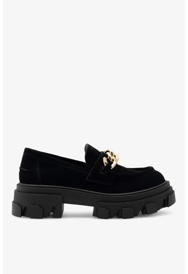 Mocasini dama  5905588141815, Sintetic, Negru, Negru