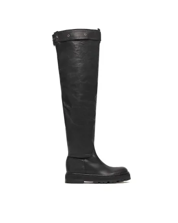 Cizme dama  piele naturala, negru, Negru