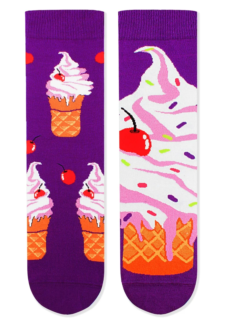 Sosete bumbac Cherry Ice Cream