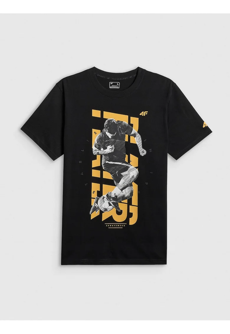 Tricou barbat  negru, bumbac, Negru