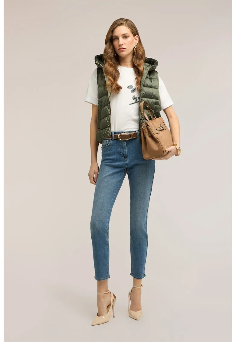 Blugi slim-fit, Albastru deschis melange