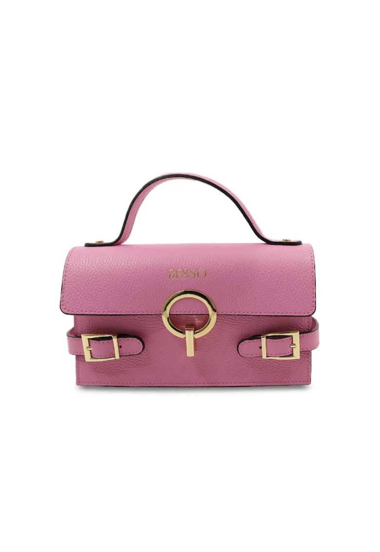 Geanta de mana din piele naturala Splendore Chic, Roz