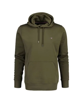 Hanorac regular fit cu buzunar kangaroo Shield, Verde