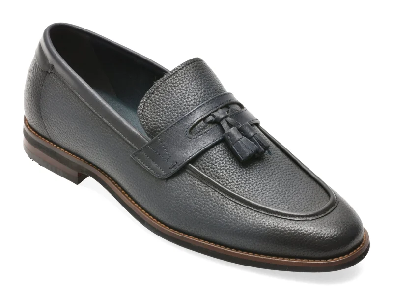 Mocasini eleganti EPICA bleumarin, X1801, din piele naturala