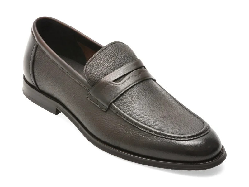 Mocasini eleganti EPICA maro, RT130, din piele naturala