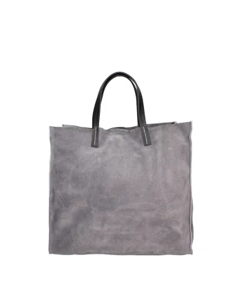 Geanta tote din piele intoarsa cu etui detasabil Novara Lux, Gri