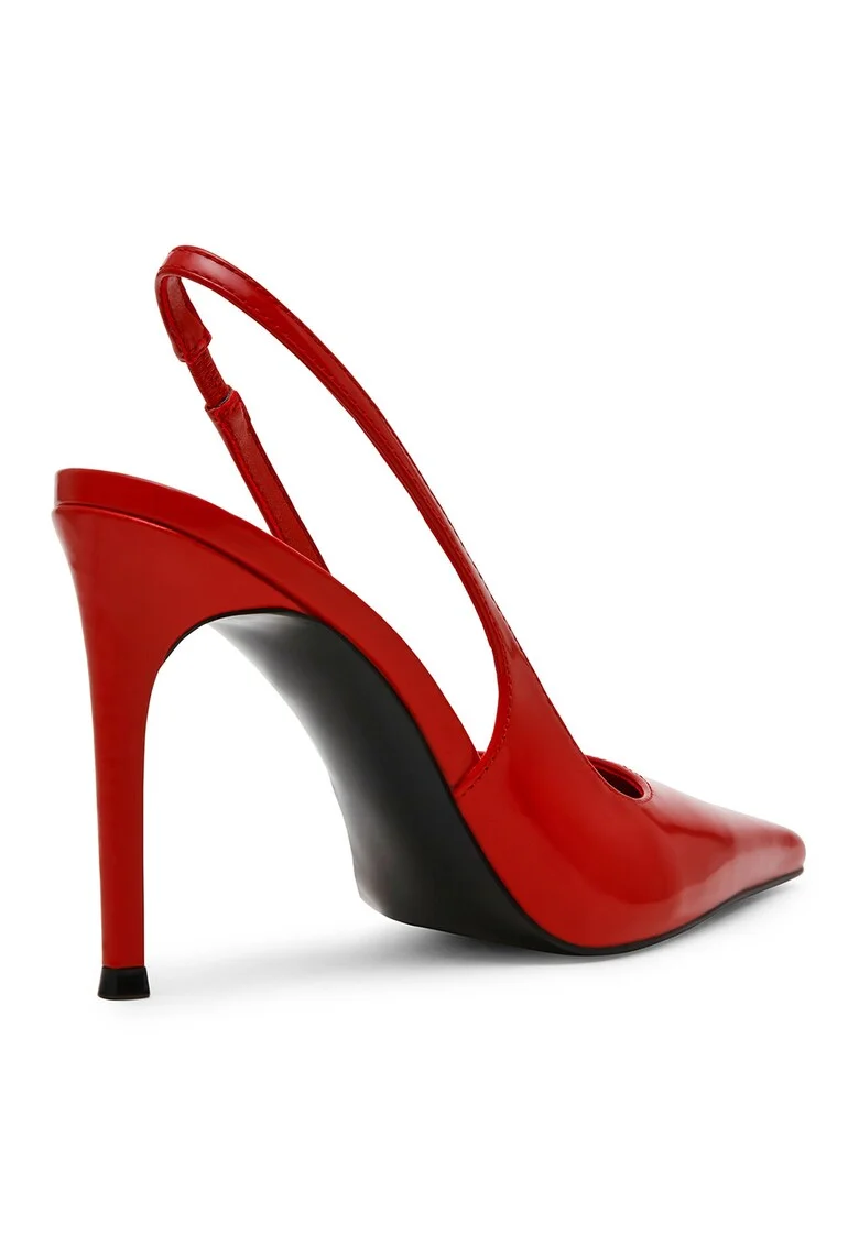 Pantofi din piele cu toc stiletto Reyes, Rosu inchis