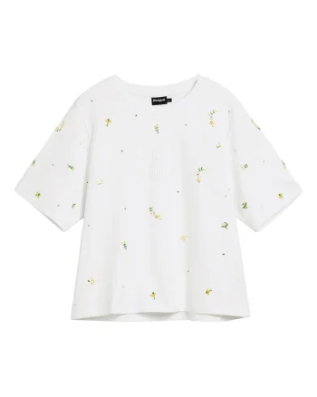 Tricou  pentru dama, ecru, Ecru
