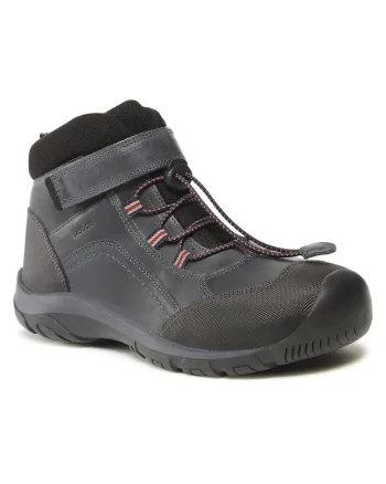 Ghete copii,  piele naturala, bleumarin, sistem inchidere Velcro, Albastru