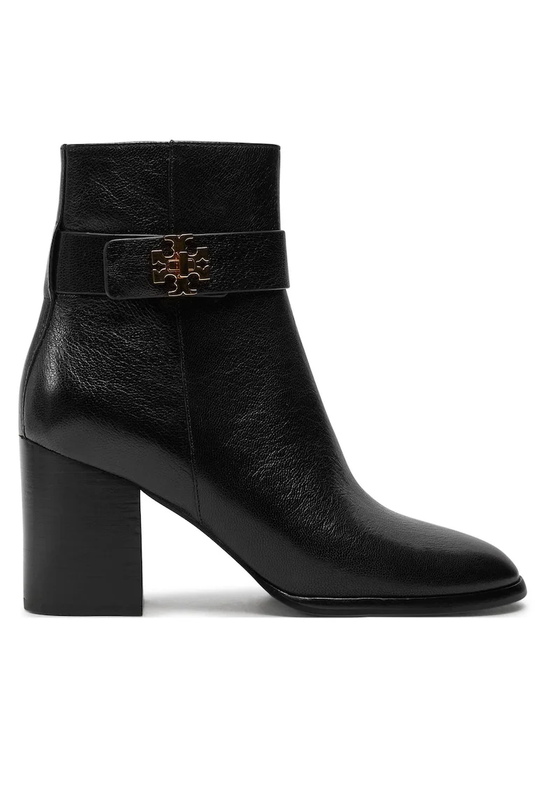 Botine dama 158808,  Piele naturala, Negru, Negru
