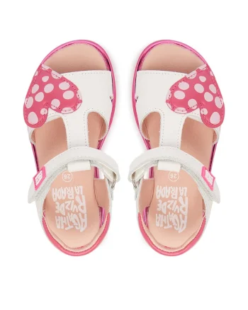 Sandale Fete,  piele naturala, alb/roz,