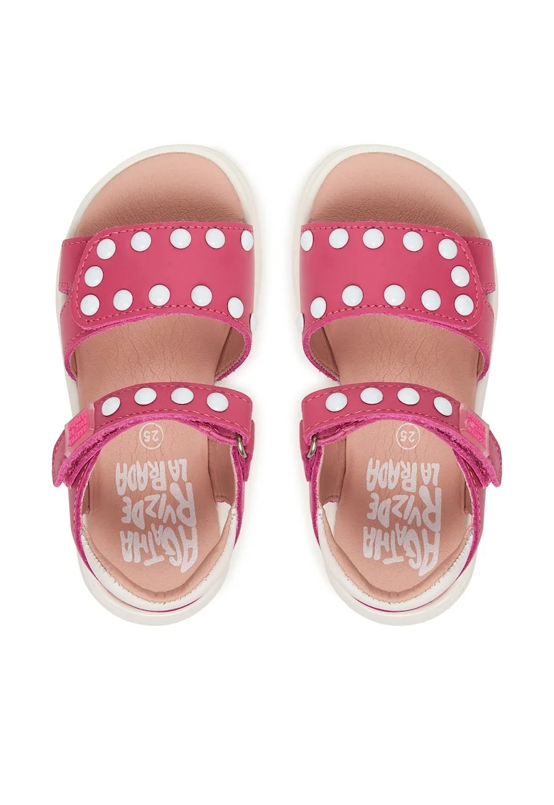 Sandale Fete,  material piele naturala, roz,