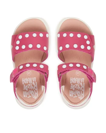 Sandale Fete,  material piele naturala, roz,