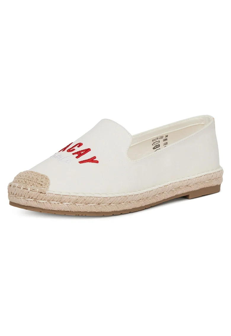 Espadrile femeie,  tesatura, albe,
