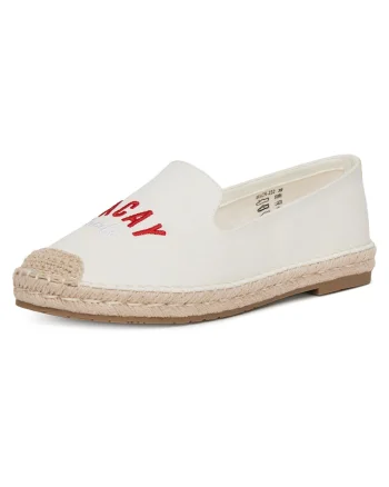 Espadrile femeie,  tesatura, albe,