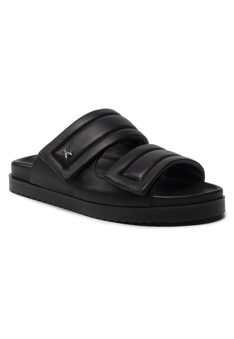 Papuci dama,  piele naturala, negru