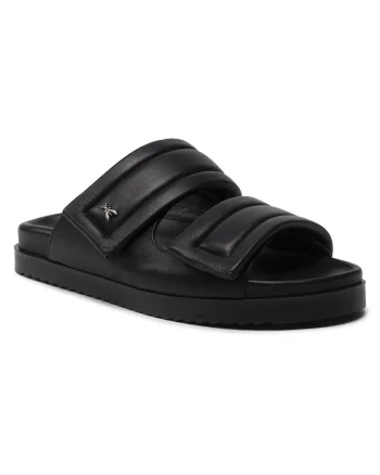 Papuci dama,  piele naturala, negru