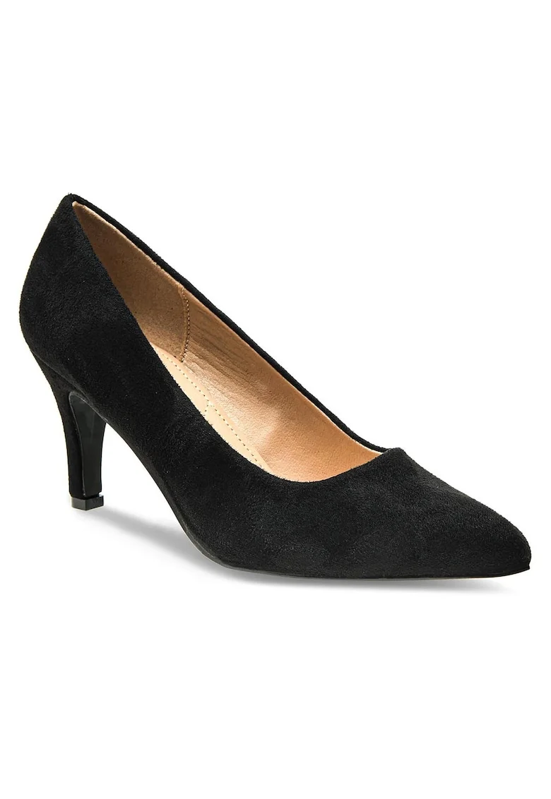 Pantofi dama,  material textil, negru,