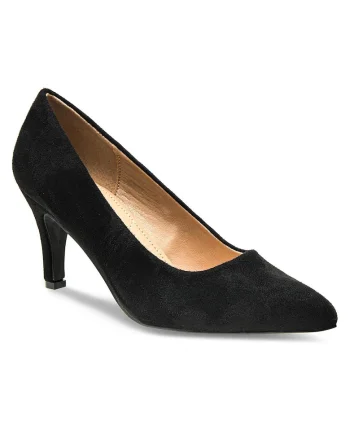 Pantofi dama,  material textil, negru,