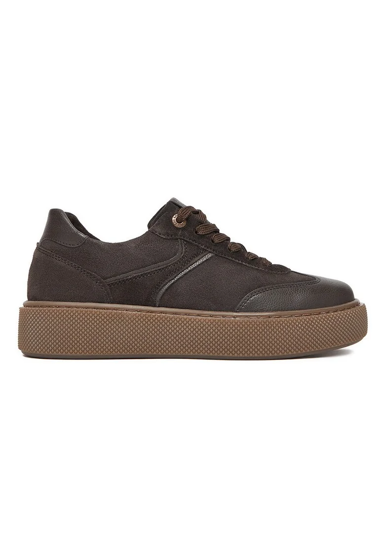 Tenisi dama,  piele naturala, maro, confortabili,