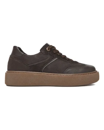 Tenisi dama,  piele naturala, maro, confortabili,