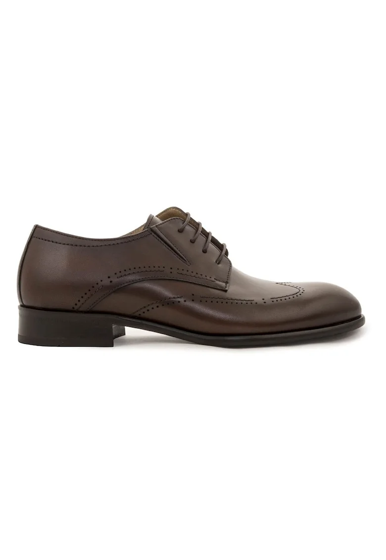 Pantofi bărbați  BETTO, piele naturală, maro cognac, Maro cognac