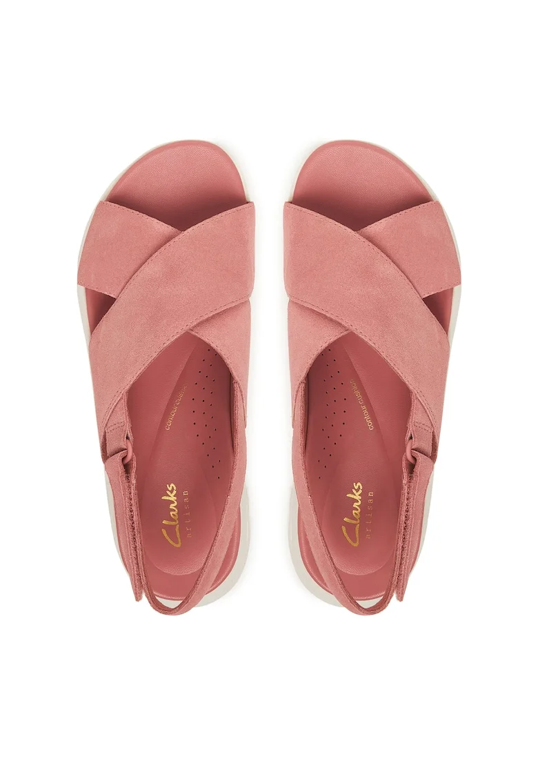Sandale dama,  piele naturala, roz